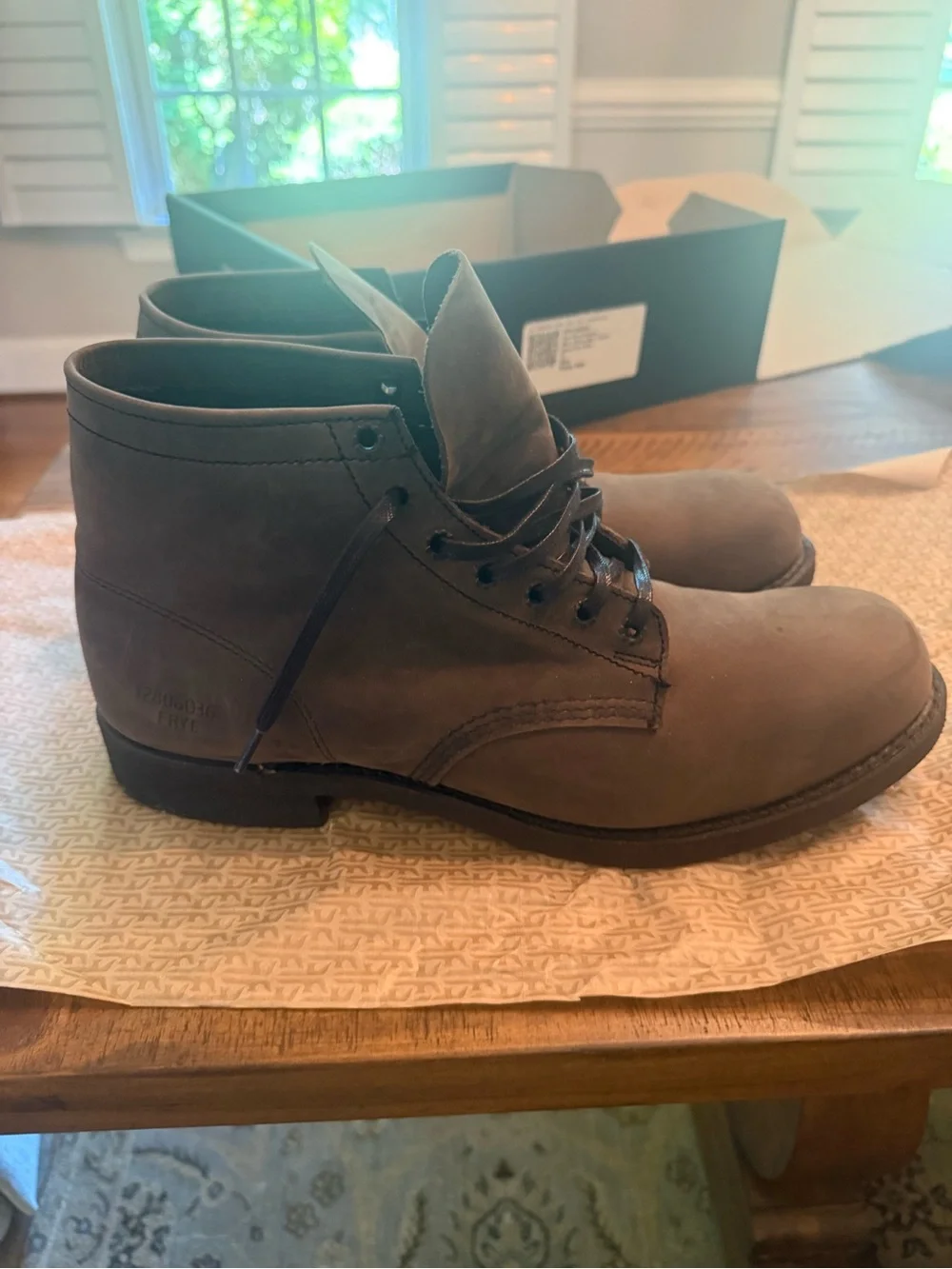 Frye prison boot in grey - men’s